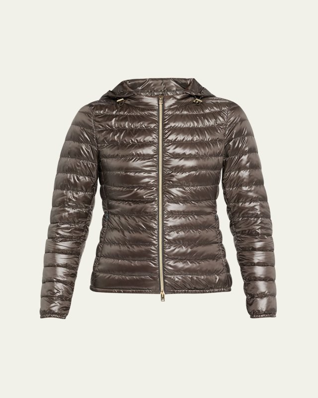 Angela Short Down Jacket with Detachable Hood